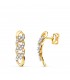 Pendientes Cadena Oro Bicolor 18K - Pendientes modernos