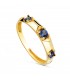 Anillo Citadelle Oro 18K piedras azul. Anillos de oro con piedra azul. Joyas mujer.