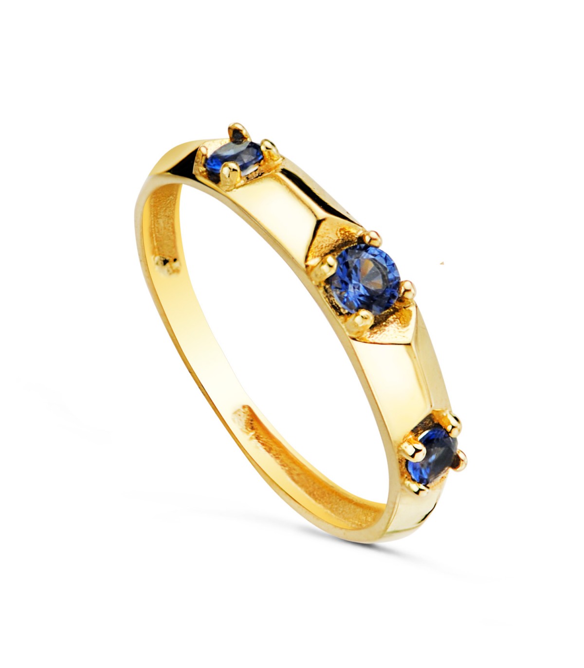 Bague Citadelle Or 18K pierres bleues. Bagues en or avec pierres bleues. Bijoux pour femmes.