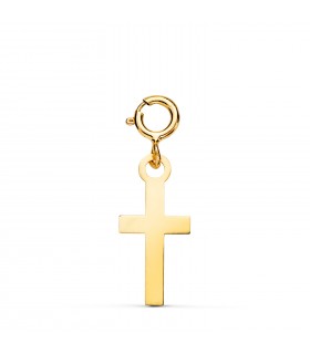Charm oro giallo 18kt croce a lastra | Ciondoli per donna.