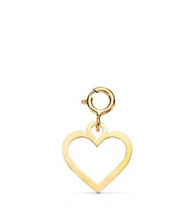 Charm oro giallo 18kt cuore a lastra, simbolo d'amore | Ciondoli per donna.