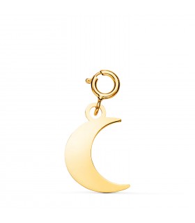 Charm or jaune 18K lune - Pendentifs pour femmes.