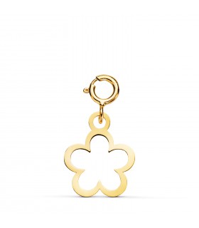 Charm or jaune 18K fleur - Pendentifs pour femmes.
