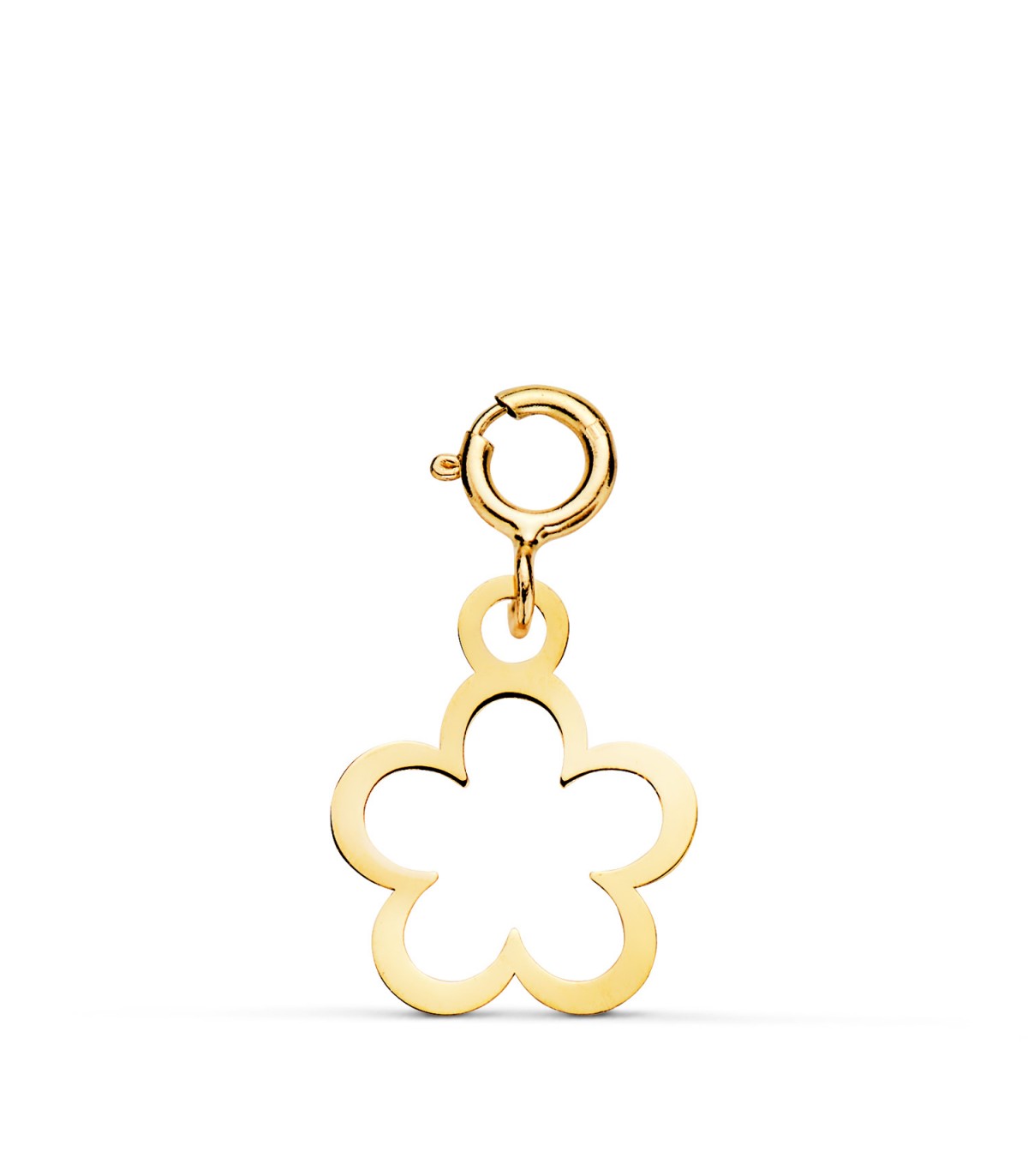 Charm or jaune 18K fleur - Pendentifs pour femmes.
