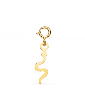 Charm or jaune 18K serpent - Pendentifs pour femmes.