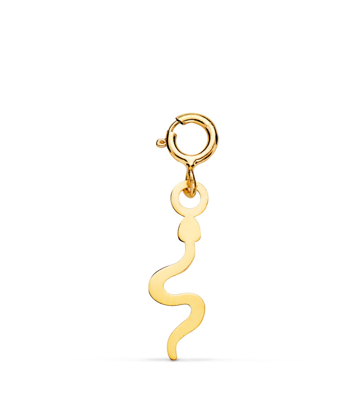 Charm oro giallo 18kt serpente a lastra | Ciondoli per donna.