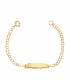 Bracciale targhetta Bimbi 11,5 cm Doppia maglia oro 18 Kt