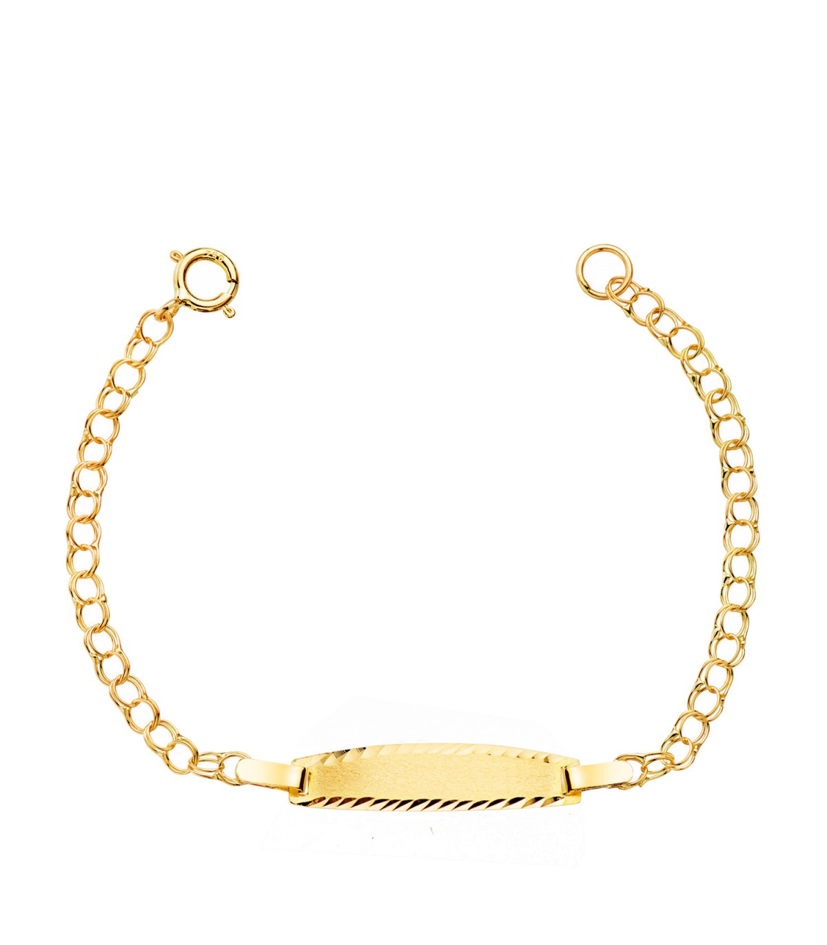 Esclava de bebé 11.5 cm Húngara oro 18 K. Regalos para bautizo. Pulsera no me olvides.