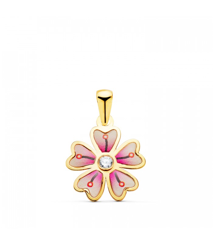 Ciondolo bambina Hawaii oro 18Kt Fiore 11mm