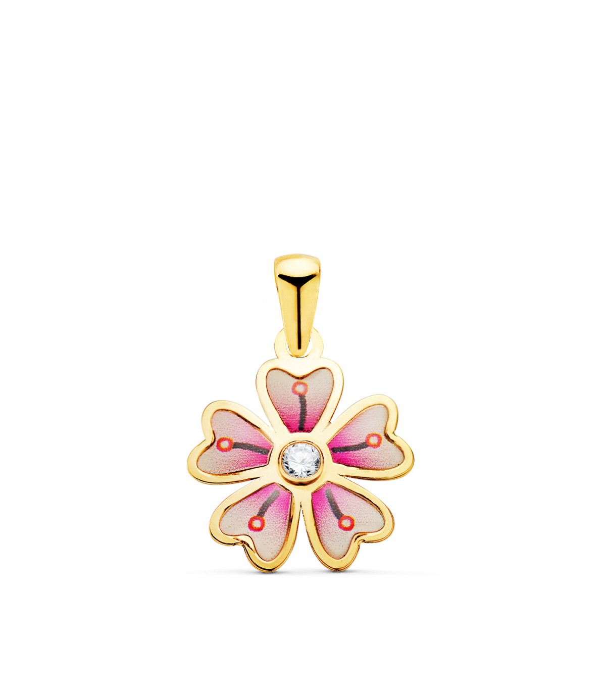 Ciondolo bambina Hawaii oro 18Kt Fiore 11mm