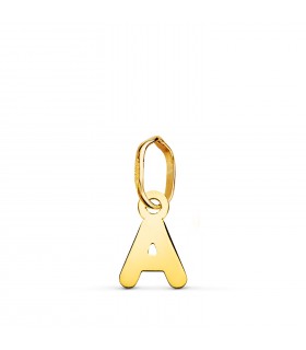 Iniziale A Ciondolo oro 18 kt, gioielli personalizzati e collana con lettera.