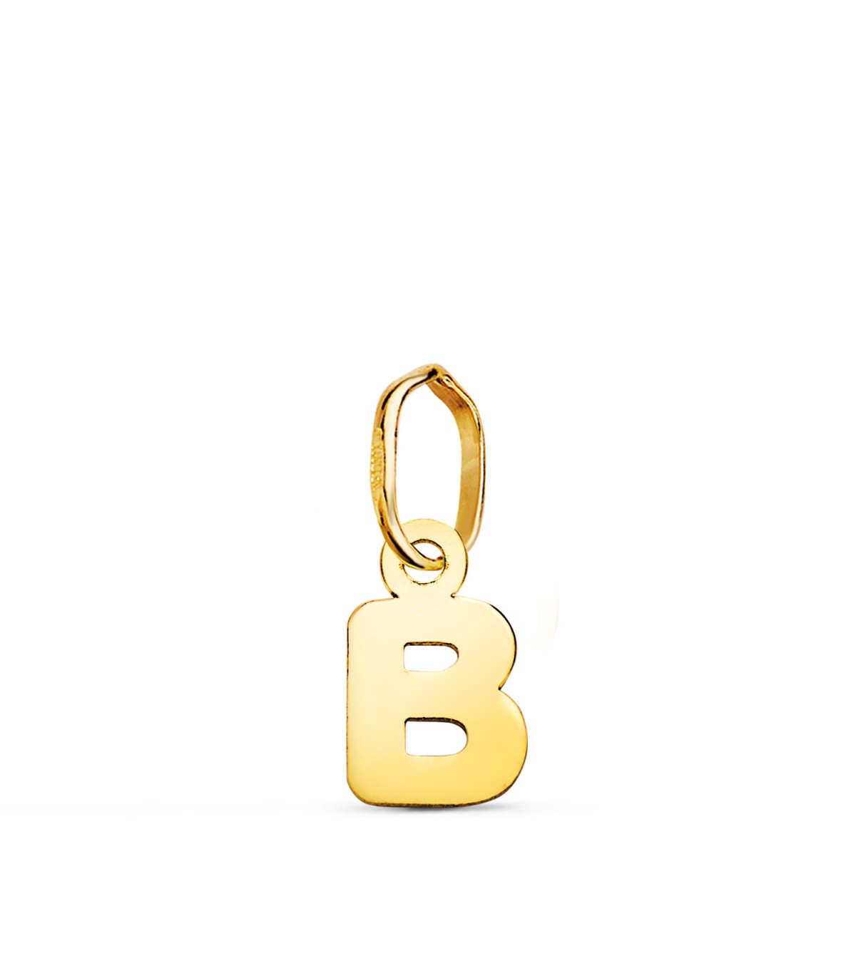Iniziale B Ciondolo oro 18 kt, gioielli personalizzati e collana con lettera.