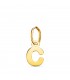 Inicial C Colgante oro 18 kt. Collar personalizado letras nombre, joyas para mujer.