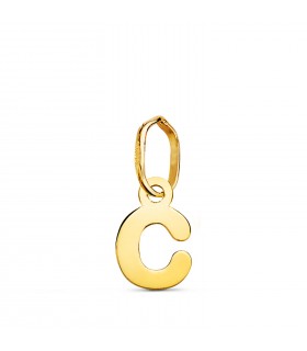 Iniziale C Ciondolo oro 18 kt, gioielli personalizzati e collana con lettera.