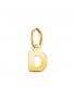 Inicial D Colgante oro 18 kt. Collar personalizado letras nombre, joyas para mujer.