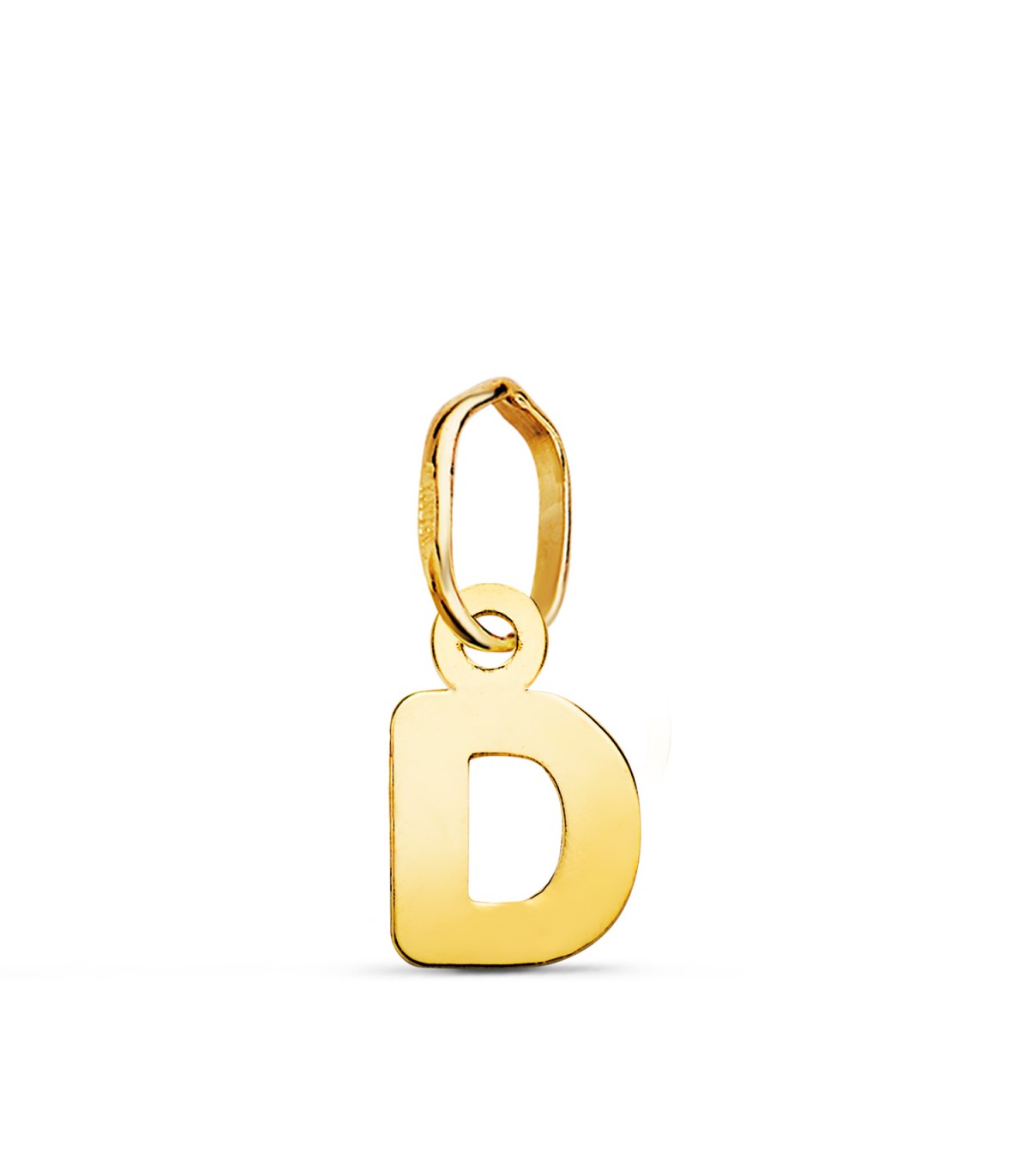 Inicial D Colgante oro 18 kt. Collar personalizado letras nombre, joyas para mujer.
