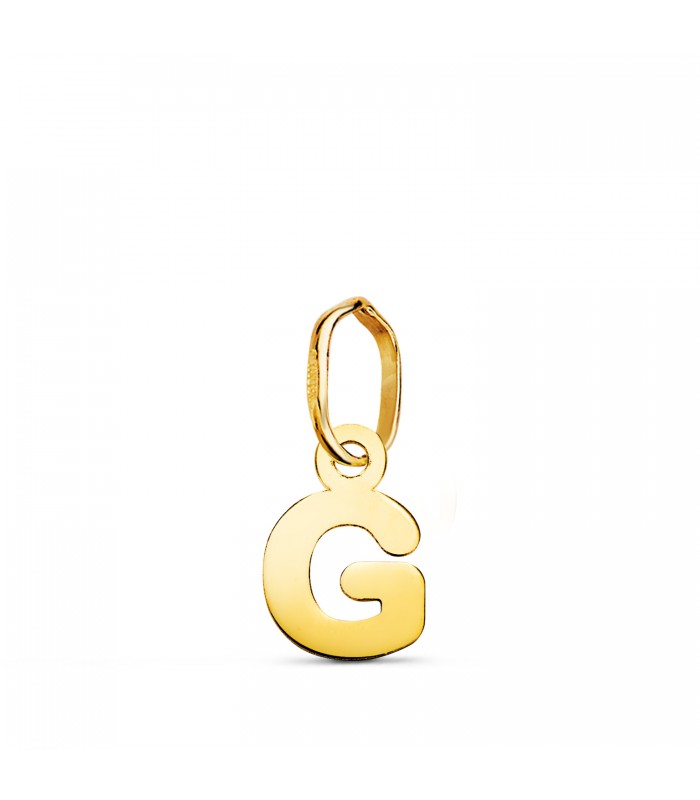 Inicial G Colgante oro 18 kt. Collar personalizado letras nombre, joyas para mujer.