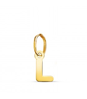 Iniziale L Ciondolo oro 18 kt, gioielli personalizzati e collana con lettera.