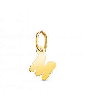 Iniziale M Ciondolo oro 18 kt, gioielli personalizzati e collana con lettera.
