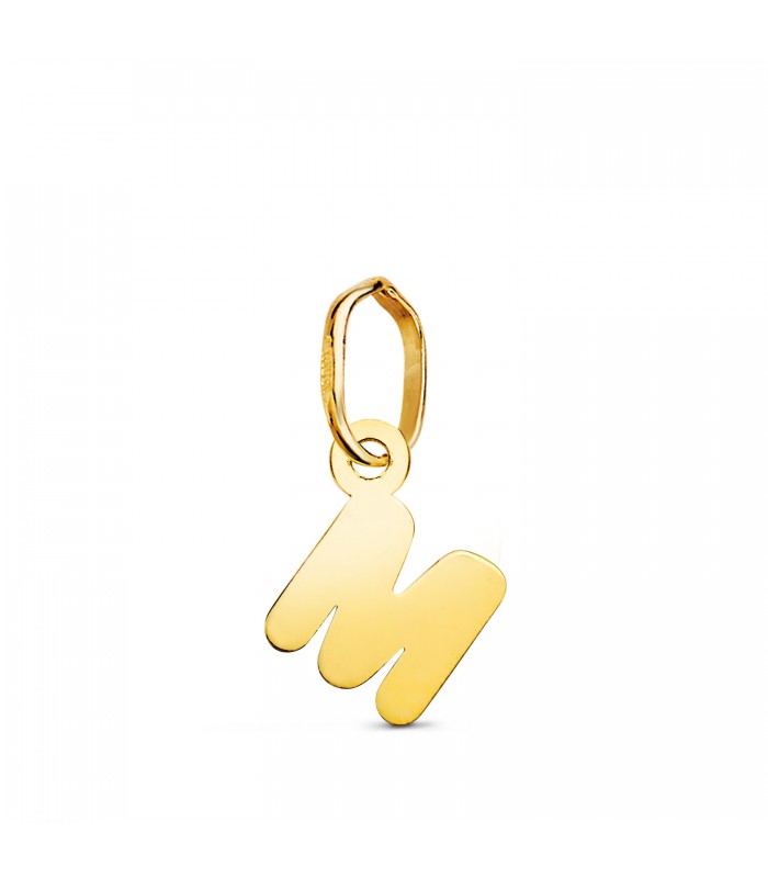 Initiale M Pendentif or 750. Lettre, prénom, nom, colliers avec initiales.