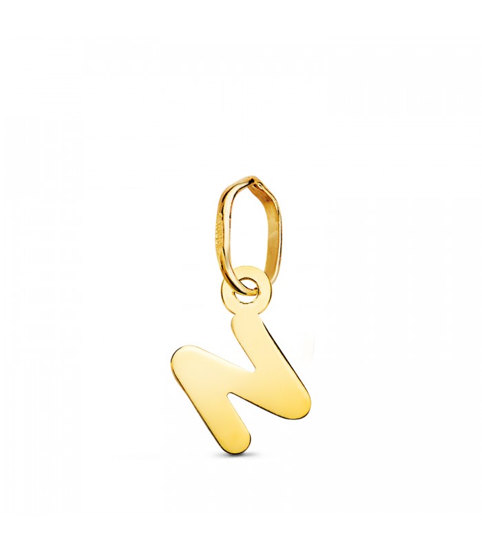Inicial N Colgante oro 18 kt. Collar personalizado letras nombre, joyas para mujer.