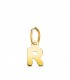 Iniziale R Ciondolo oro 18 kt, gioielli personalizzati e collana con lettera.