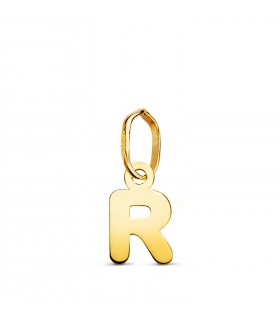 Iniziale R Ciondolo oro 18 kt, gioielli personalizzati e collana con lettera.