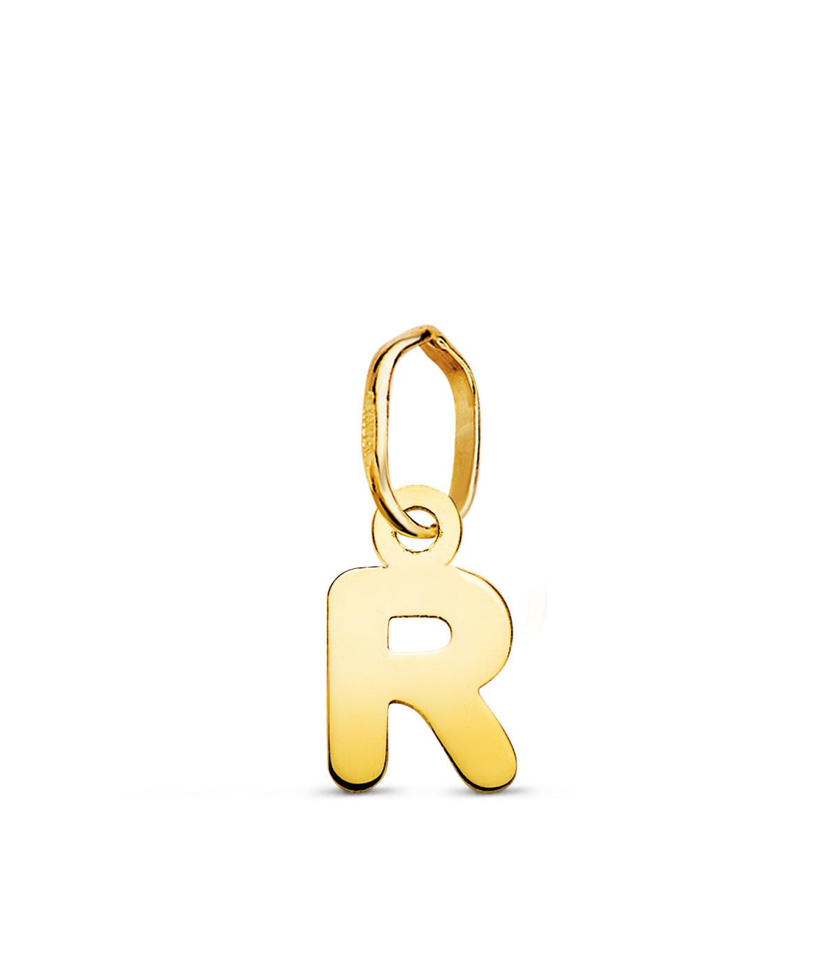 Iniziale R Ciondolo oro 18 kt, gioielli personalizzati e collana con lettera.