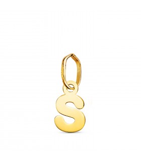 Initiale S Pendentif or 750. Lettre, prénom, nom, colliers avec initiales.