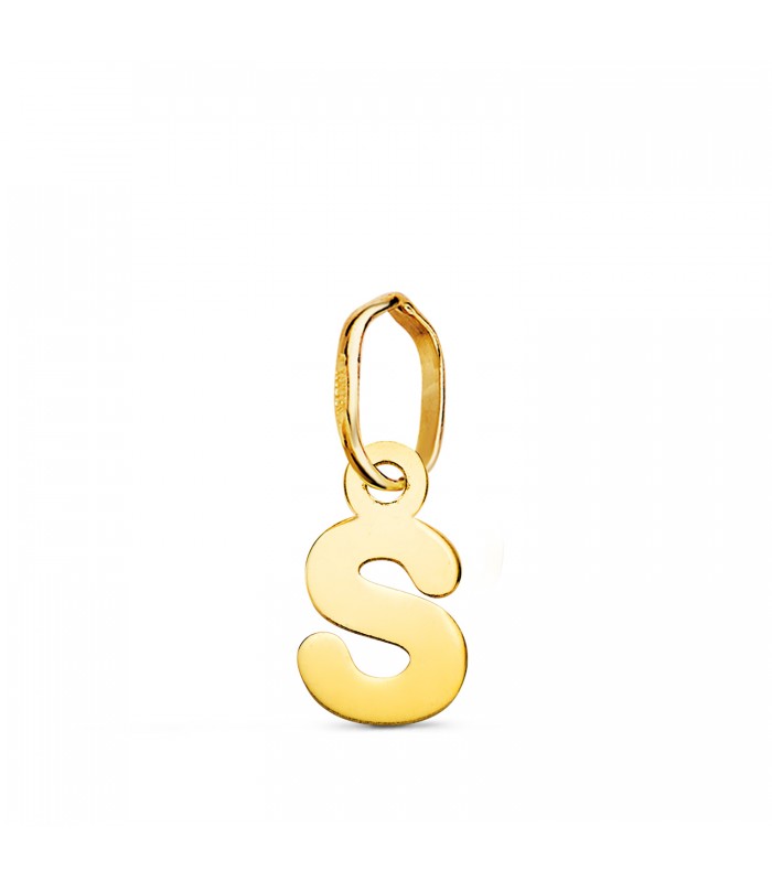 Iniziale S Ciondolo oro 18 kt, gioielli personalizzati e collana con lettera.