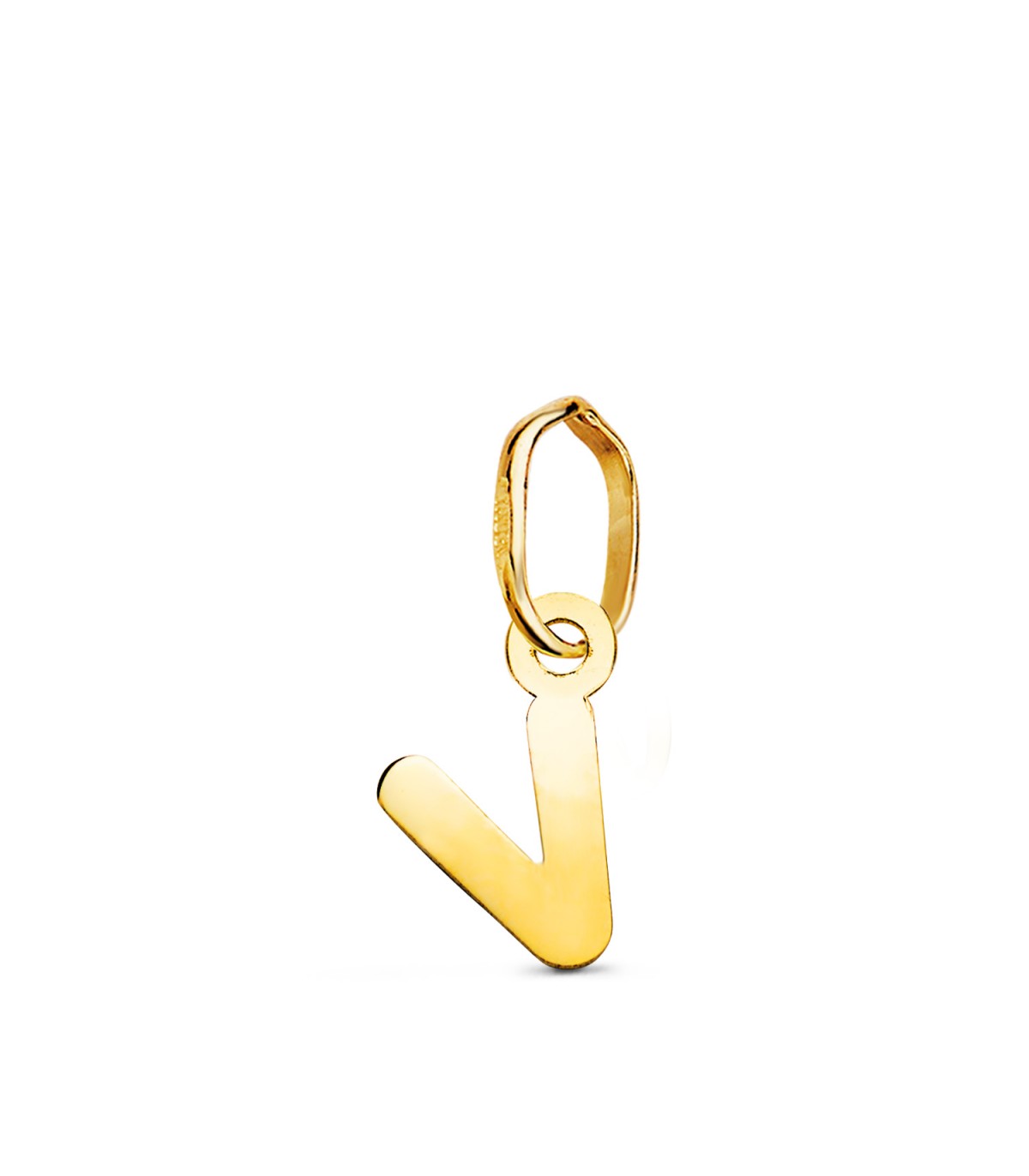 Iniziale V Ciondolo oro 18 kt, gioielli personalizzati e collana con lettera.