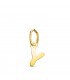 Colgante inicial Y de oro de 18 kt, joyas personalizadas y collar de letras.
