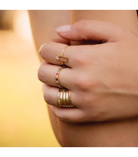Bague pour femme avec forme serpent en  or 18 carats.