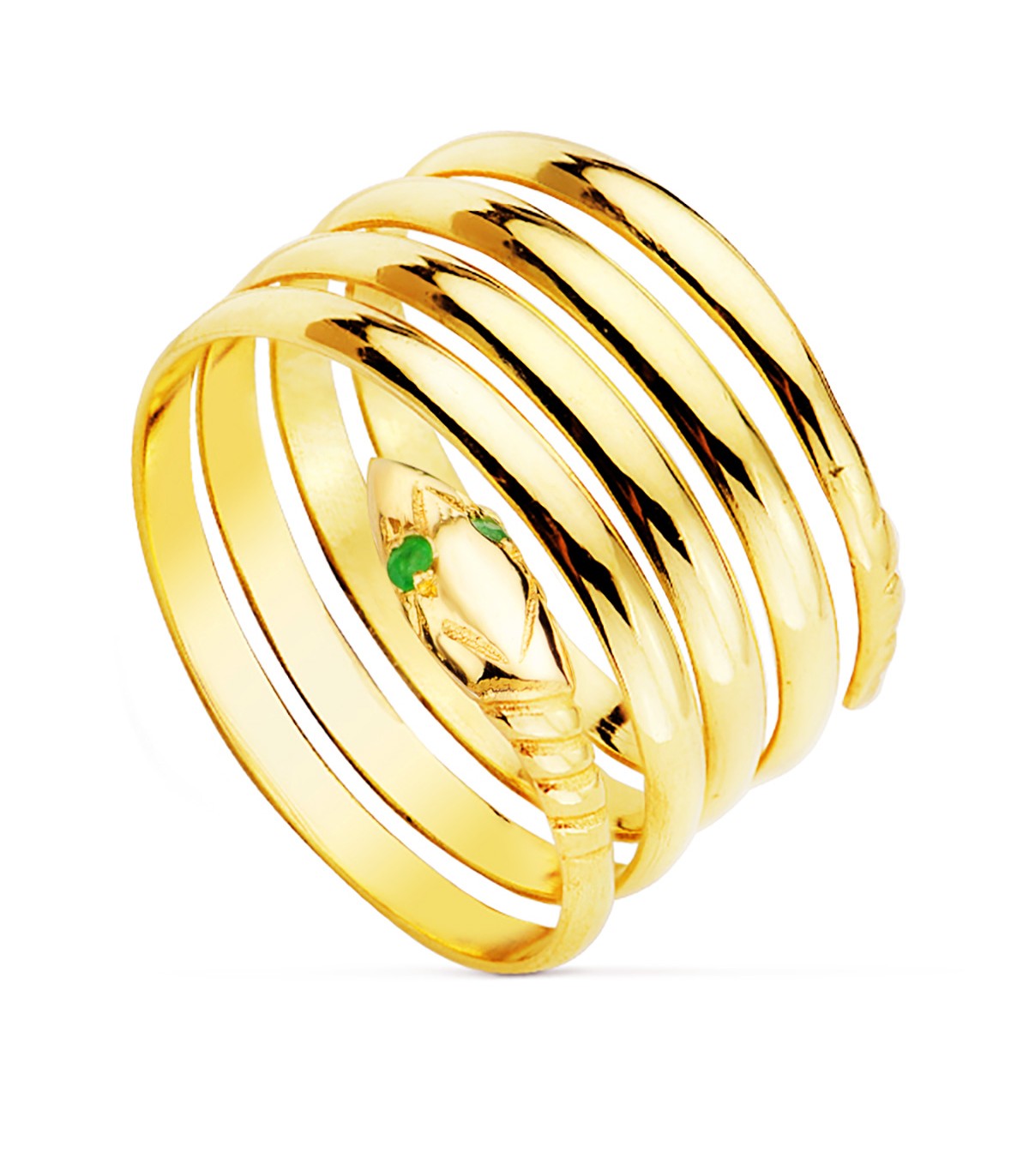 Bague serpent émeraude Susana or 18K. Bijoux pour femmes.