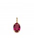 Punto luce ovale rosso oro 18kt 7mm, pietra colorata rubino 4 griffe - Gioielli donna