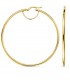 Orecchini a cerchio vuoto oro giallo 18kt 54mm, cerchi grandi a baionetta