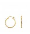 Orecchini a cerchio in oro 18 carati 18 mm
