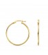 Boucles d'oreilles créole or 750 28 mm. Bijoux femme en or 18K. Épaisseur 1,5 mm.