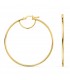Boucles d'oreilles créole or 750 43 mm. Bijoux femme en or 18K. Épaisseur 1,5 mm.