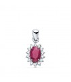 Anhänger Jasmin Rubin & Diamant 750 Weißgold