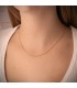 Chaîne en or 750 avec maille Gourmette - Chaînette Baptême 1 mm 50 cm - Bijoux en ligne pour femme