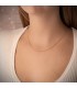 Chaîne en or 750 avec maille Gourmette - Chaînette Baptême 1 mm 50 cm - Bijoux en ligne pour femme