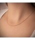 Cadena de oro para mujer tipo Barbada - Cadenita fina 1 mm 40 cm - Joyas online 18 kilates.