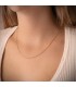 Cadena de oro para mujer tipo Barbada - 1 mm  45 cm - Joyas online 18 kilates.