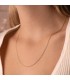 Collana catena a maglia groumette in oro 750 - 1 mm 50 cm - Gioielli online da donna.