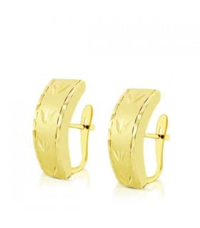 Orecchini diamantati, forma bombata - Orecchini in oro da donna appariscenti