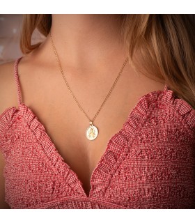 Collana da donna, catenina a maglia Cheval di 1,7 mm e 50 cm in oro giallo 18 carati (750‰)