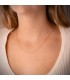 Catena oro sottile a maglia allungata Cheval -  Collana catenina da donna 1mm 45cm