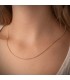Collana maglia grumetta 1,2 mm 18 Kt 45 cm - Catenina sottile in oro da donna