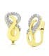 Orecchini fascia con zirconi, per donna in oro bicolore Kaia 18 Kt